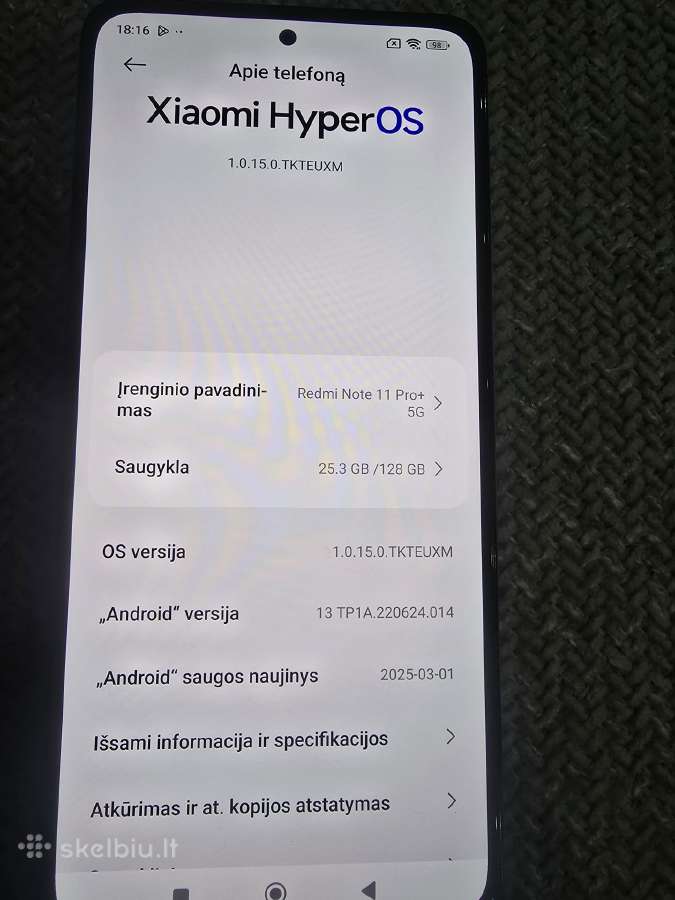 Xiaomi Redmi Note 11 Pro+ 5G - nuotraukos Nr. 2