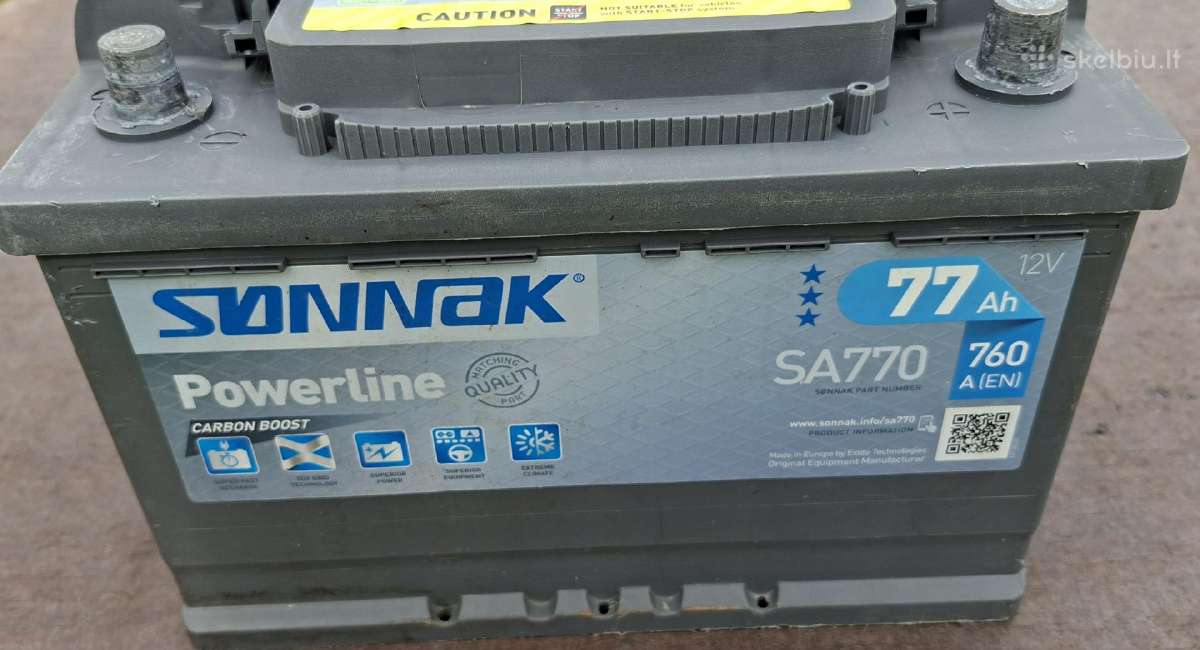 Akumuliatoriai 77 Ah, 760 A ir 90 Ah, 800 A - nuotraukos Nr. 4