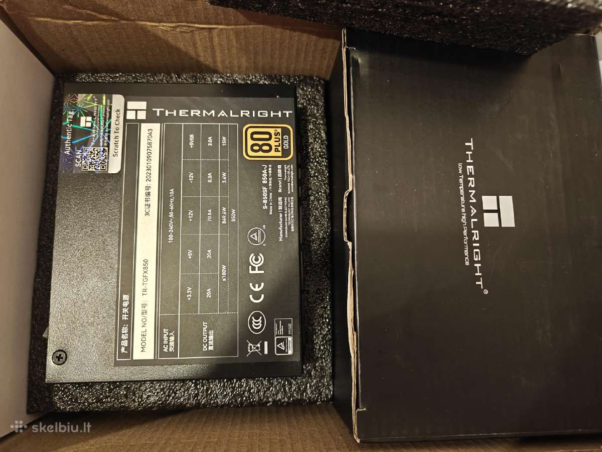 Thermalright Sfx850w 80 Plus Gold maitinimo blokas - nuotraukos Nr. 2