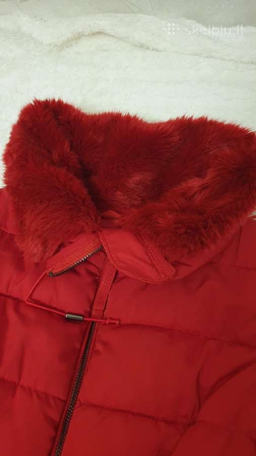 Raudona šilta Bershka striukė - nuotraukos Nr. 7