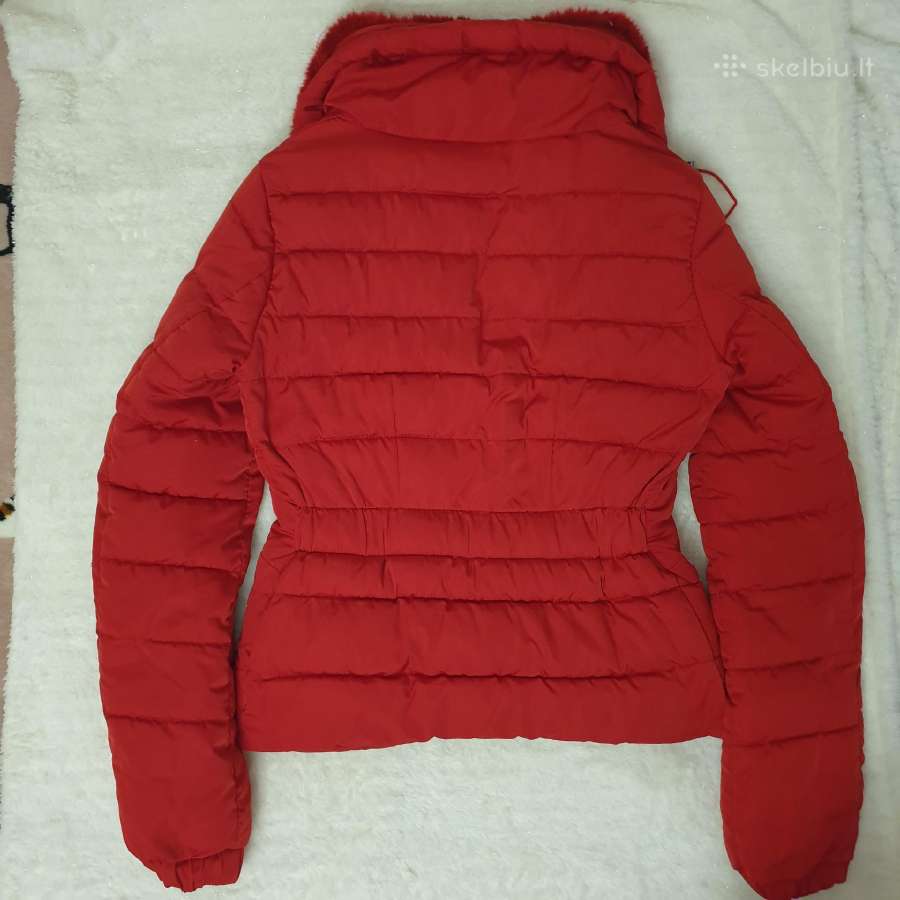 Raudona šilta Bershka striukė - nuotraukos Nr. 6