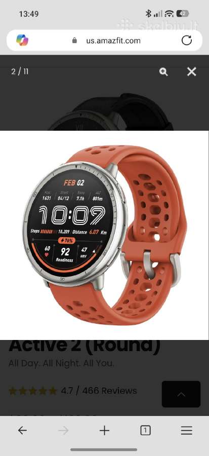 Amazfit Active 2 Premium - nuotraukos Nr. 2