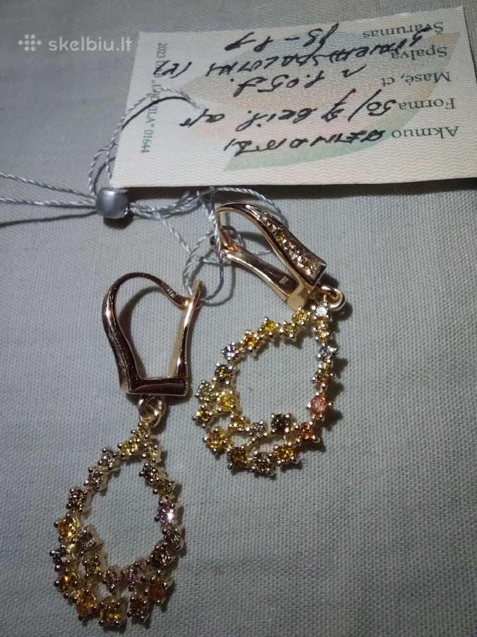 Pprabangūs auskarai su deimantais (1,05ct) - nuotraukos Nr. 13