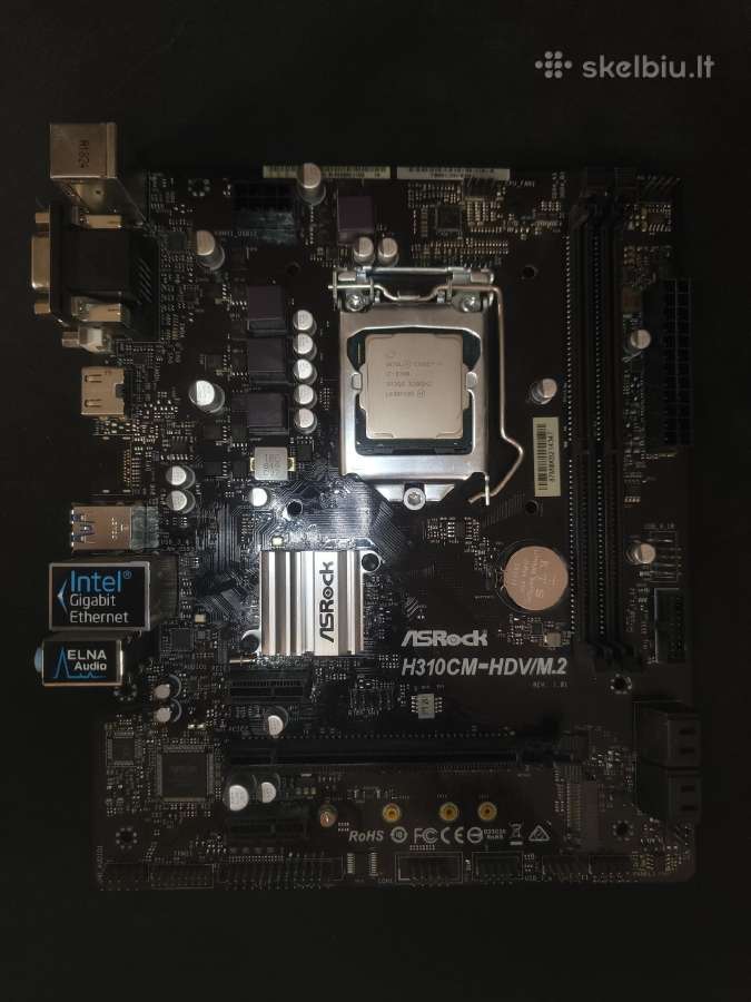 Processor i7–8700 + Asrock H310cm-hdv/m.2 - nuotraukos Nr. 4