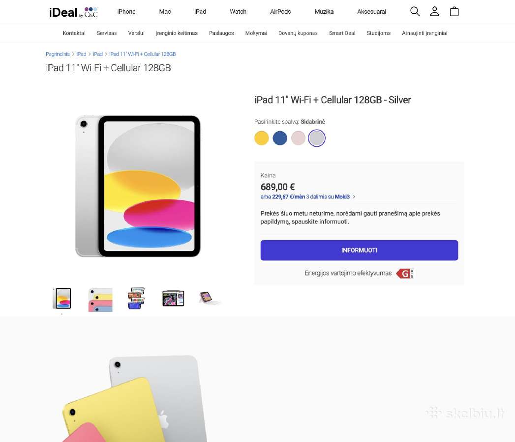 Naujas iPad A16 128 256 WiFi Cellular - nuotraukos Nr. 4
