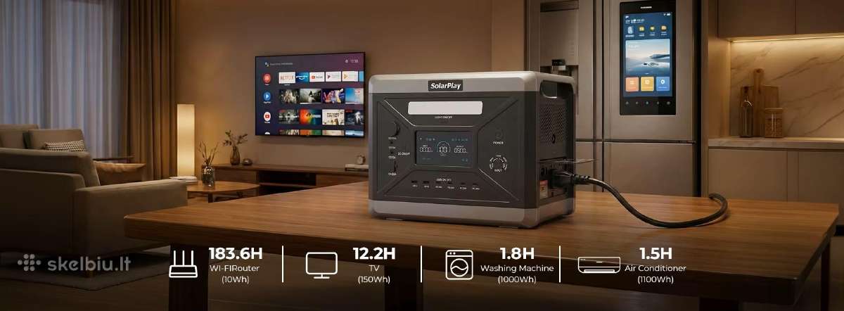 Energijos šaltinis 2400w 2160wh Solarplay - nuotraukos Nr. 2