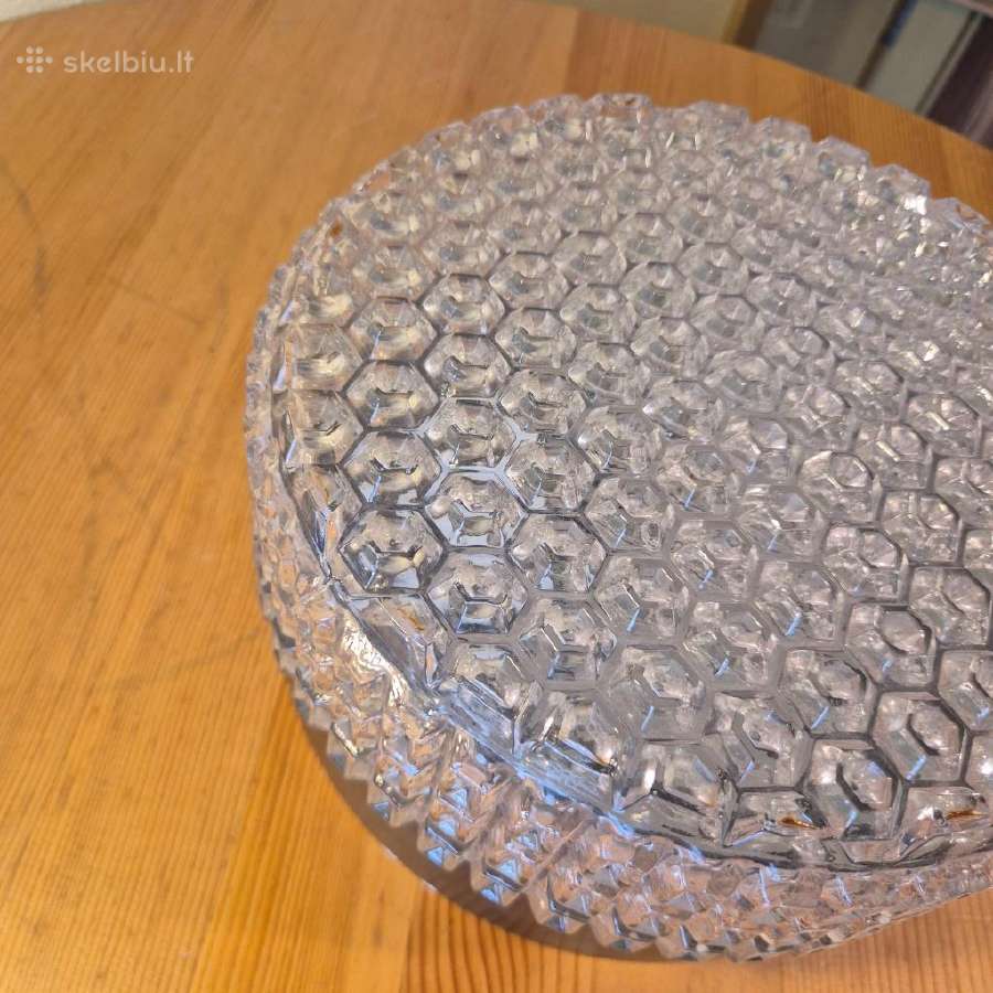 Vintažinis stiklinis lubinis šviestuvas (Ice Glass - nuotraukos Nr. 5