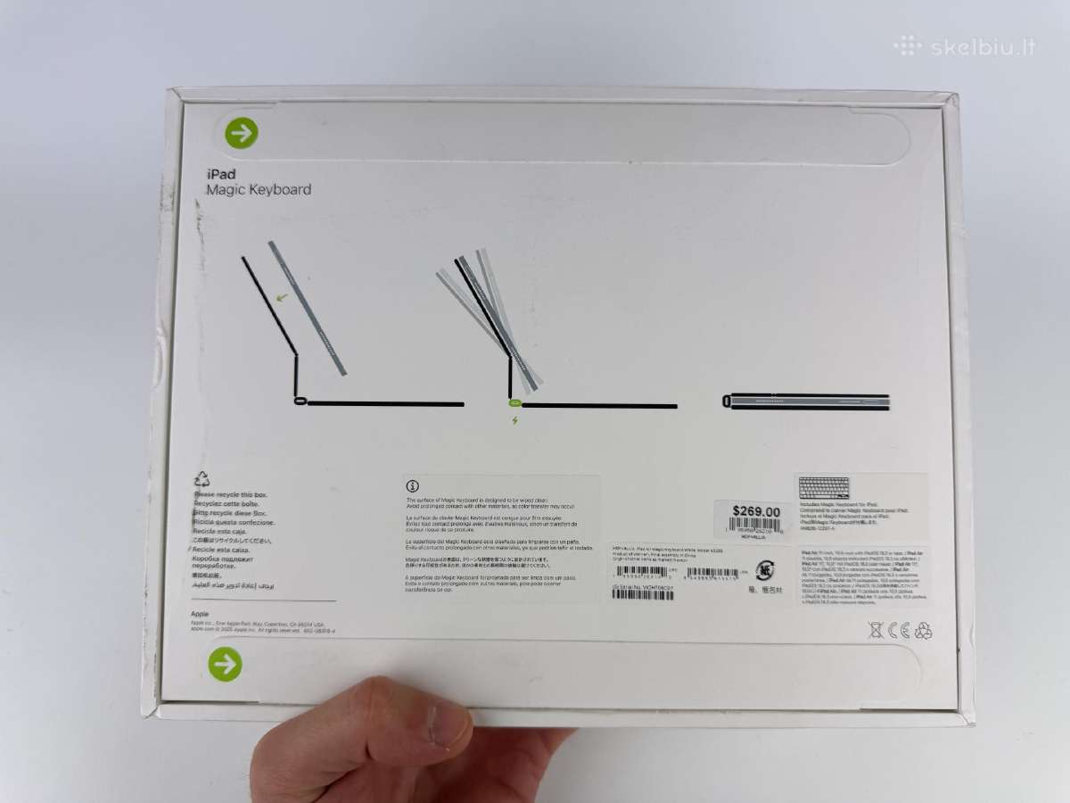 Naujas iPad Air 11 M2 M3 M4 Magic Keyboard White - nuotraukos Nr. 2
