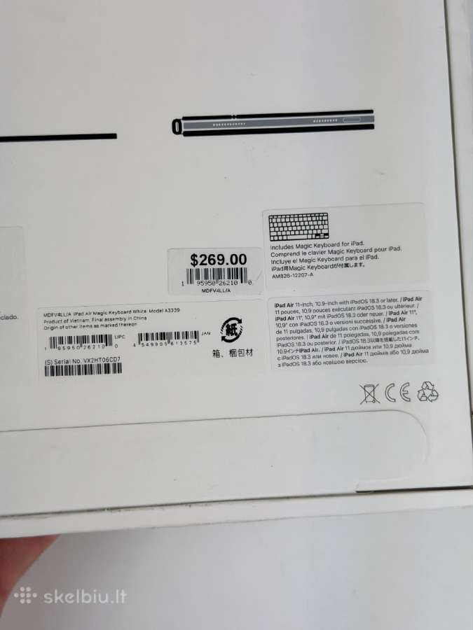 Naujas iPad Air 11 M2 M3 M4 Magic Keyboard White - nuotraukos Nr. 3