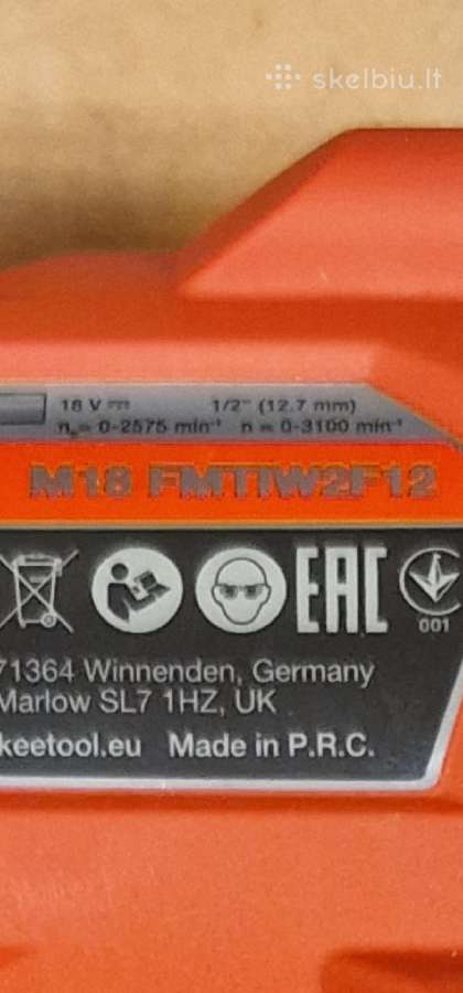 Milwaukee M18 Fmtiw2f12 - nuotraukos Nr. 2