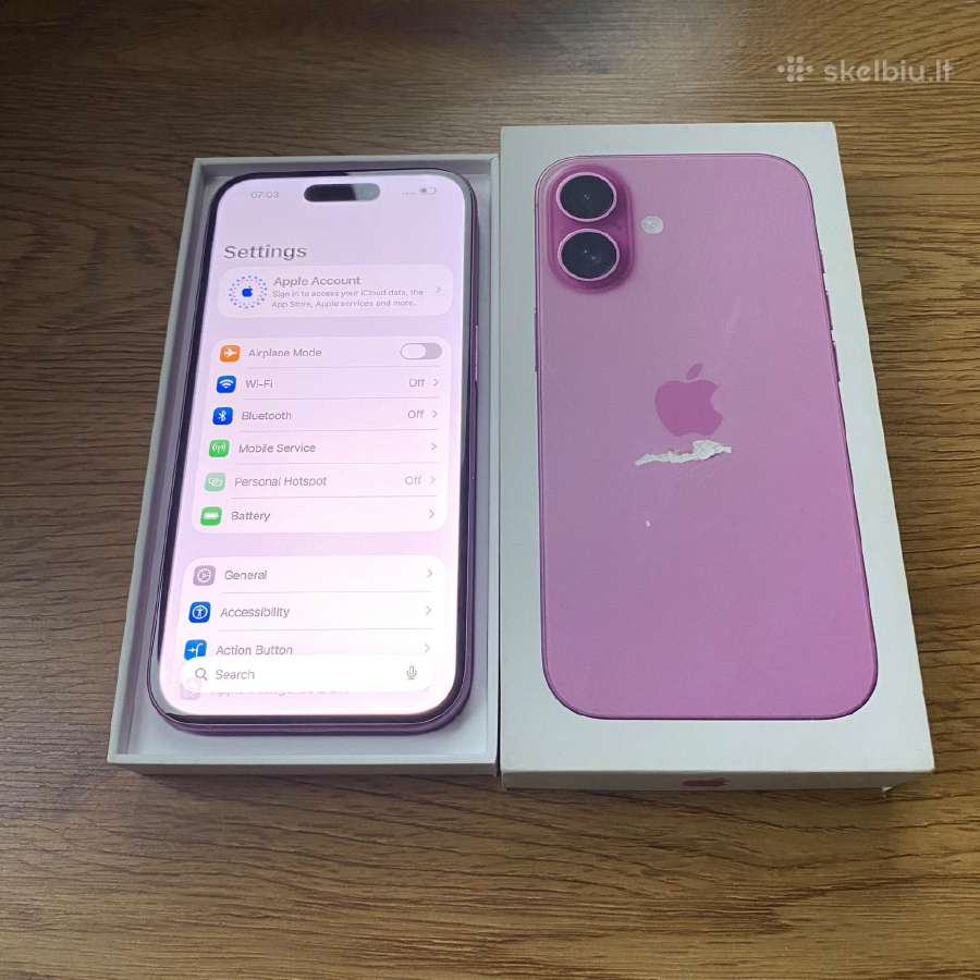 Apple iPhone 16 128gb Pink - nuotraukos Nr. 2