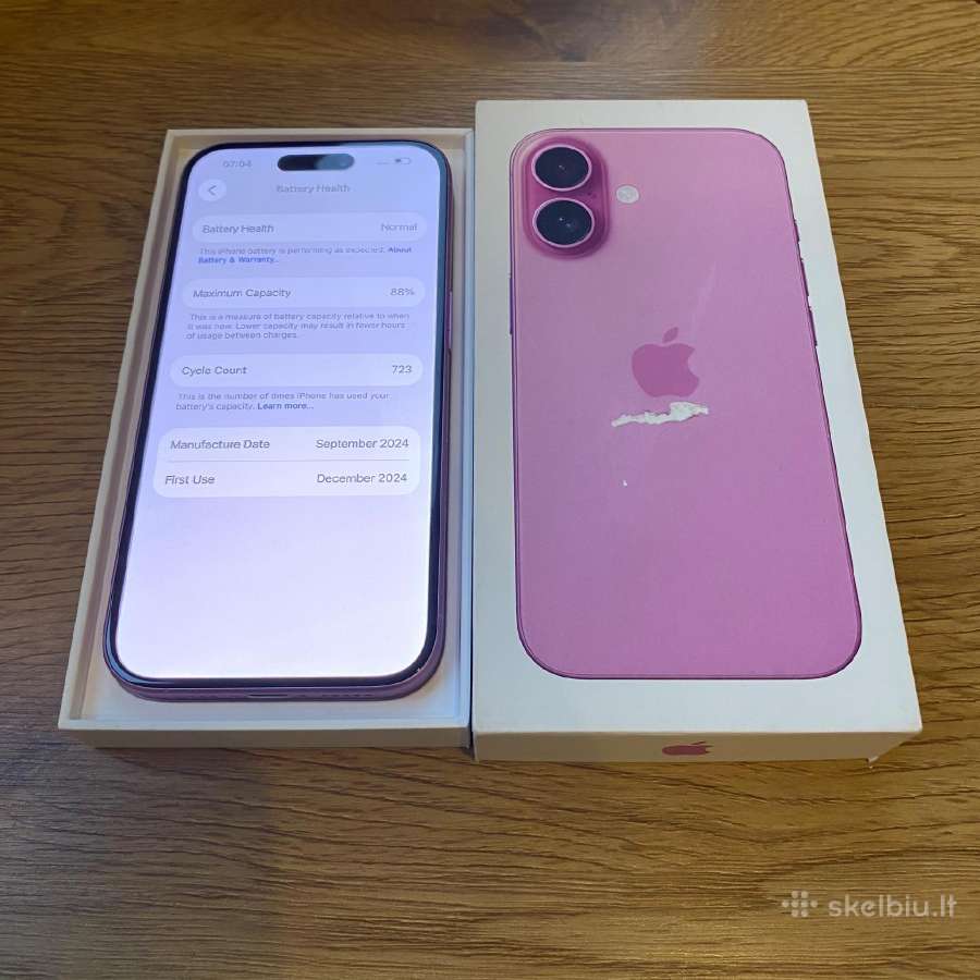 Apple iPhone 16 128gb Pink - nuotraukos Nr. 4