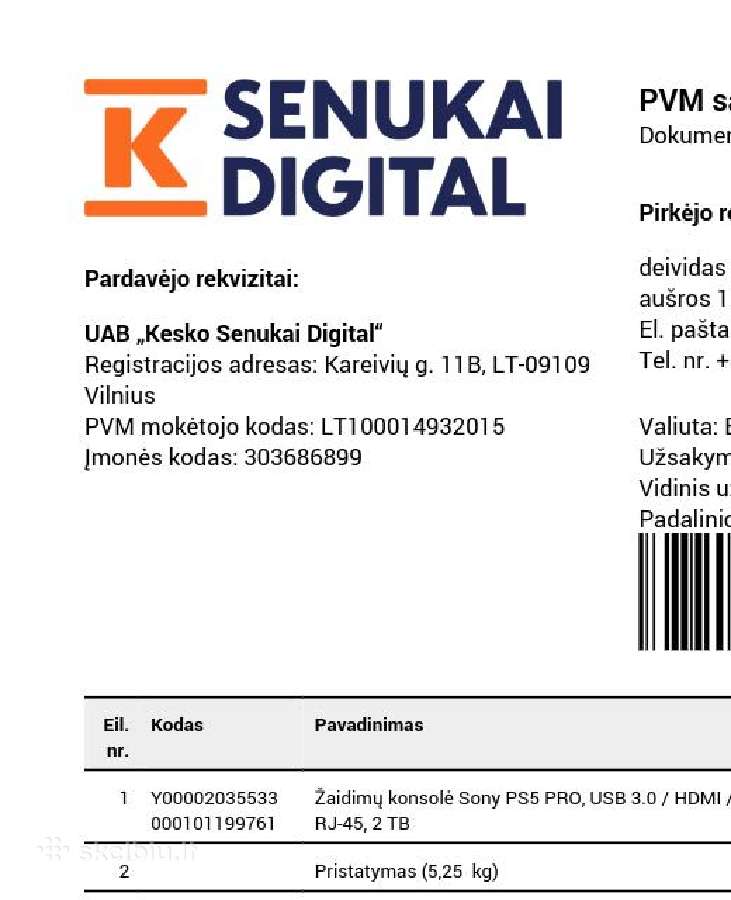 Ps5 pro 2tb Naujas Neispakuotas - nuotraukos Nr. 2