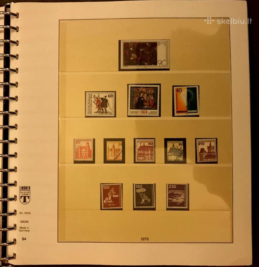 Vokietija 1974-80 pašto ženklai + albumas - nuotraukos Nr. 5