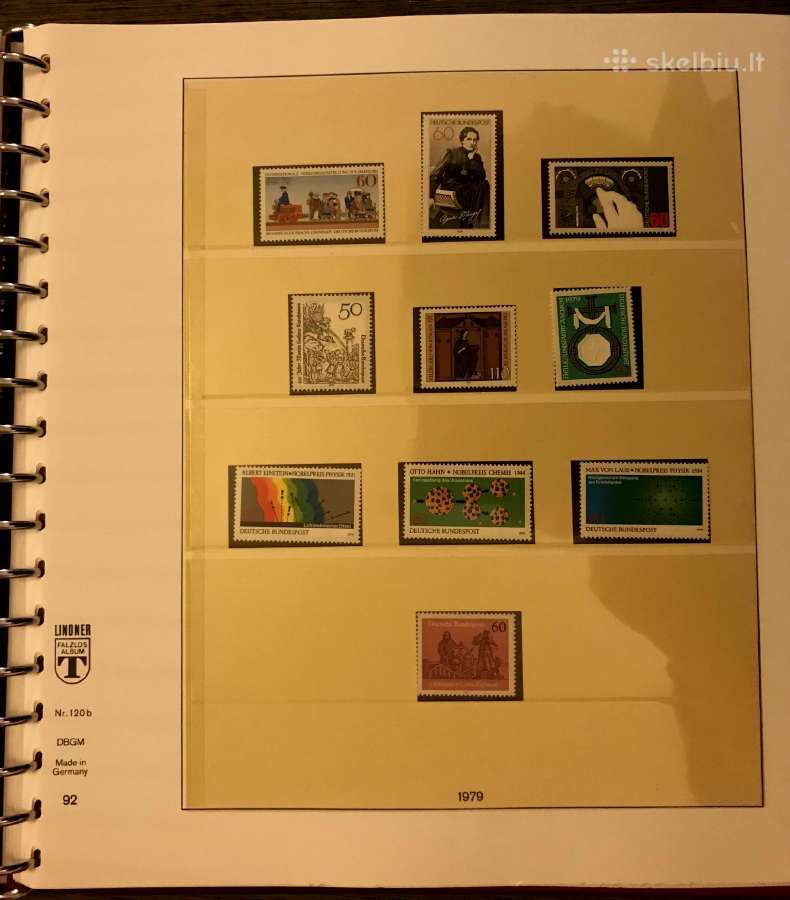 Vokietija 1974-80 pašto ženklai + albumas - nuotraukos Nr. 7