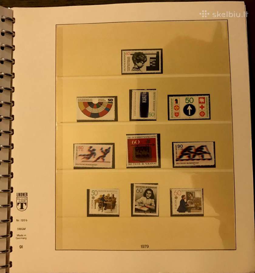 Vokietija 1974-80 pašto ženklai + albumas - nuotraukos Nr. 8