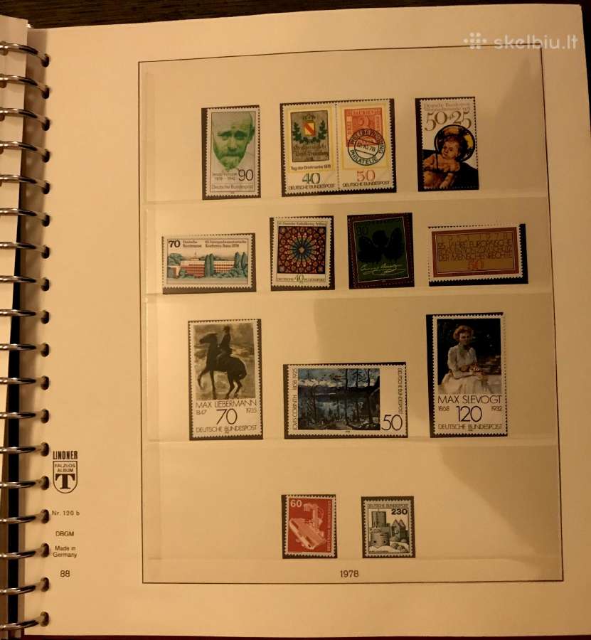 Vokietija 1974-80 pašto ženklai + albumas - nuotraukos Nr. 10