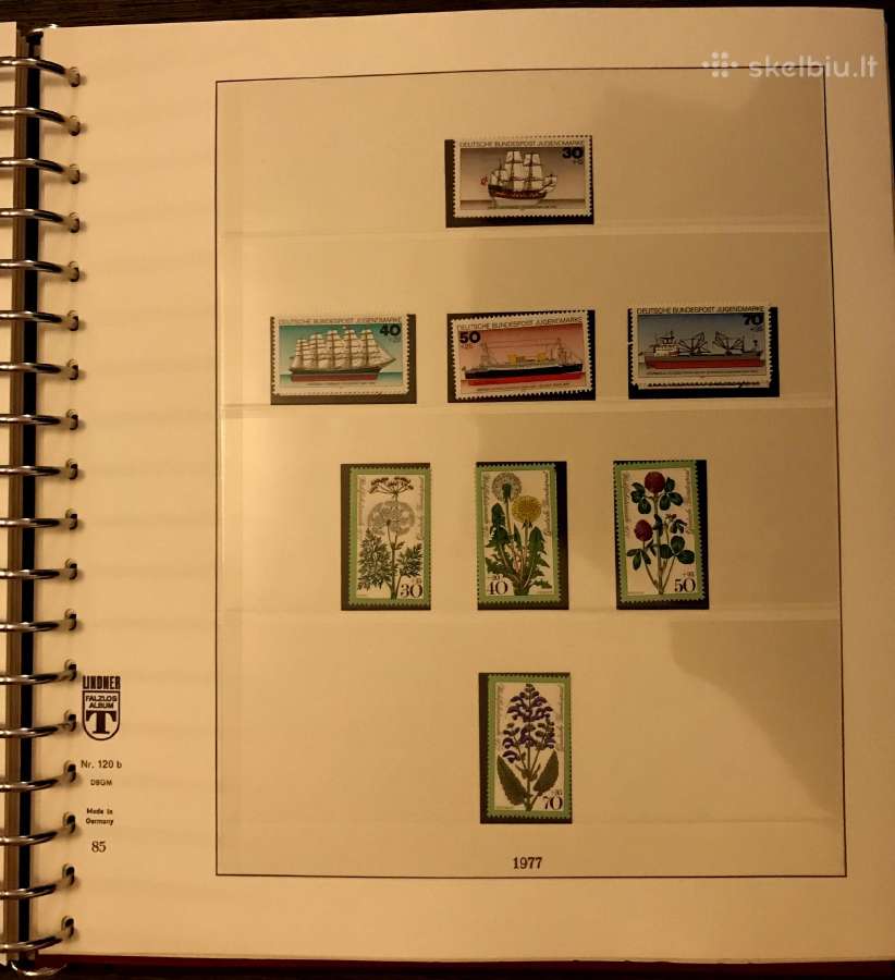 Vokietija 1974-80 pašto ženklai + albumas - nuotraukos Nr. 13