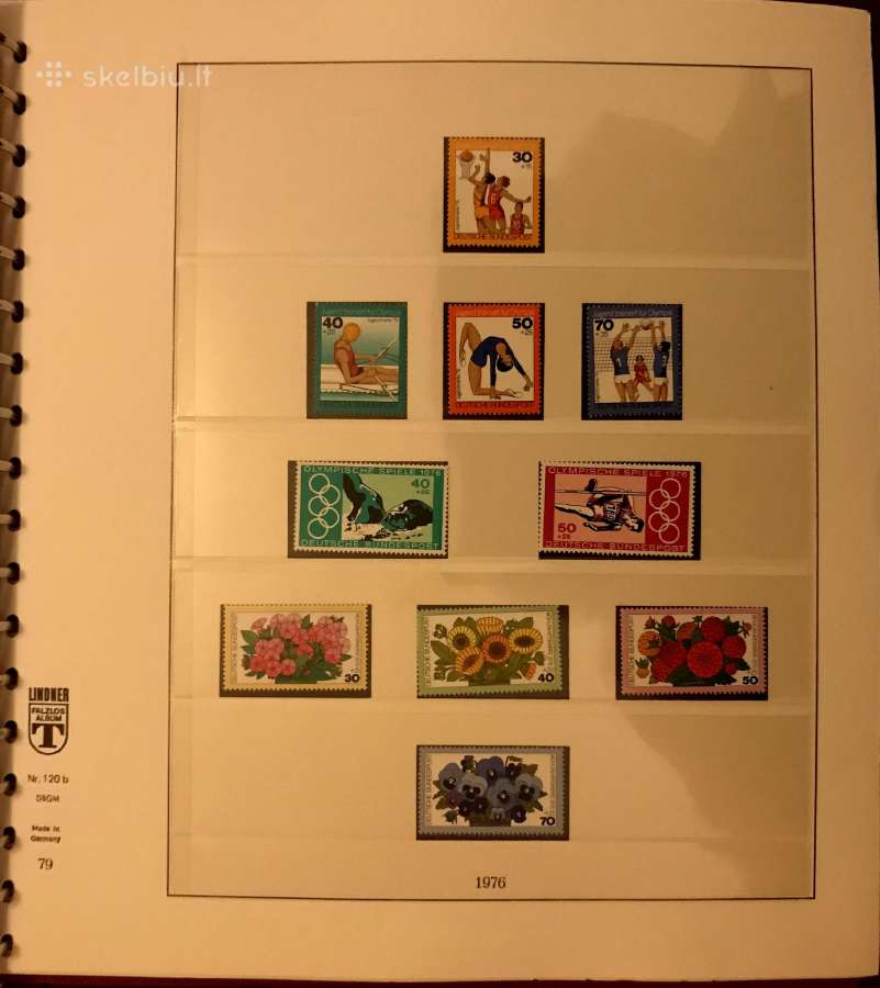 Vokietija 1974-80 pašto ženklai + albumas - nuotraukos Nr. 17