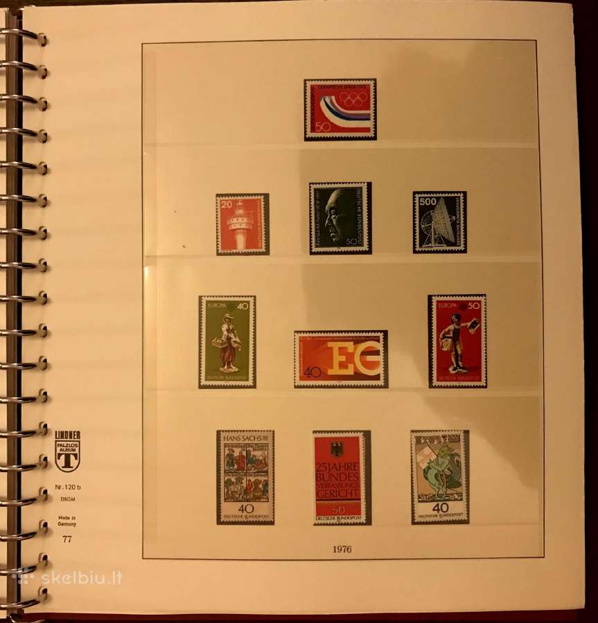 Vokietija 1974-80 pašto ženklai + albumas - nuotraukos Nr. 19