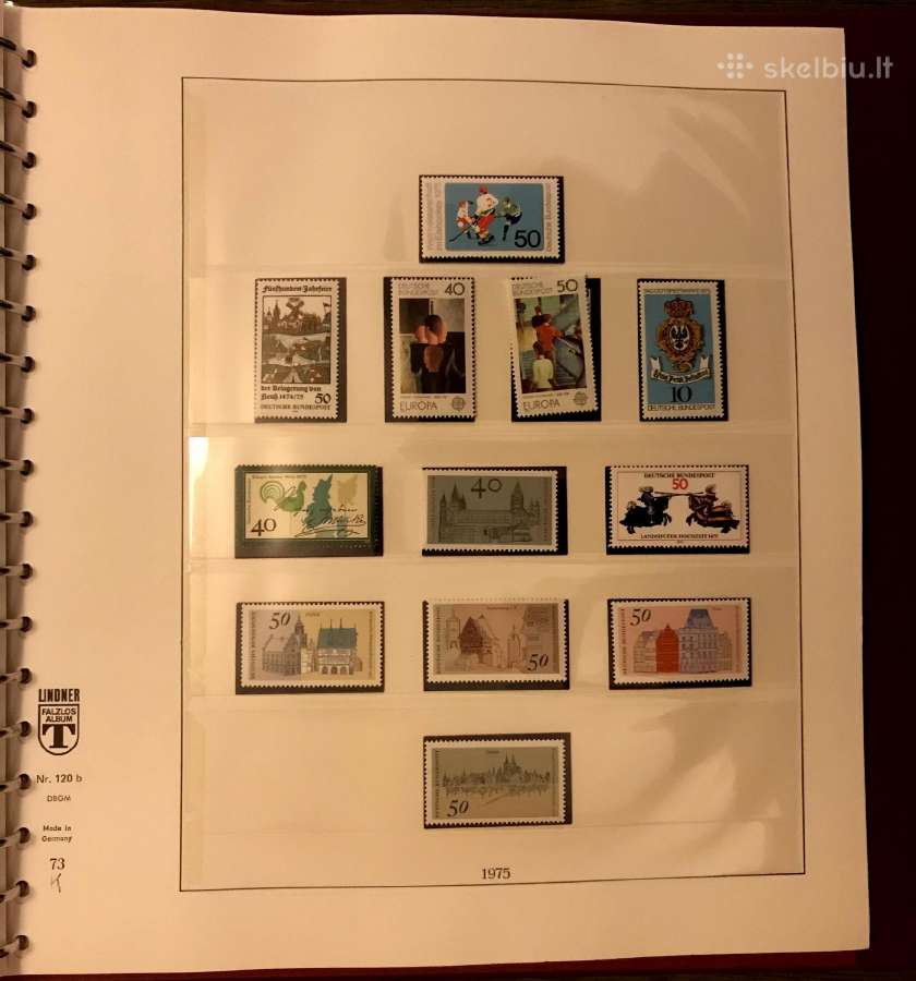 Vokietija 1974-80 pašto ženklai + albumas - nuotraukos Nr. 22