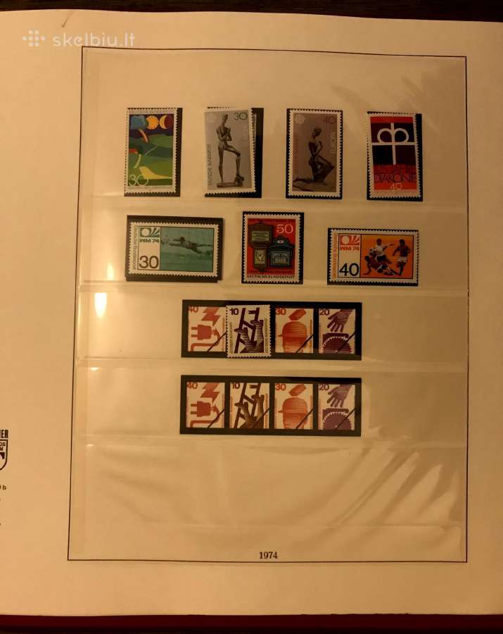 Vokietija 1974-80 pašto ženklai + albumas - nuotraukos Nr. 24