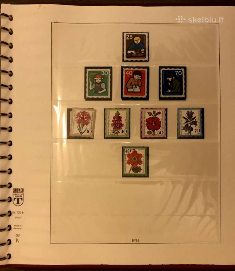 Vokietija 1974-80 pašto ženklai + albumas - nuotraukos Nr. 25