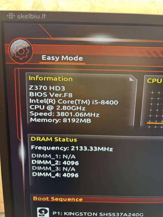 Gigabyte z370 hd3 - nuotraukos Nr. 5