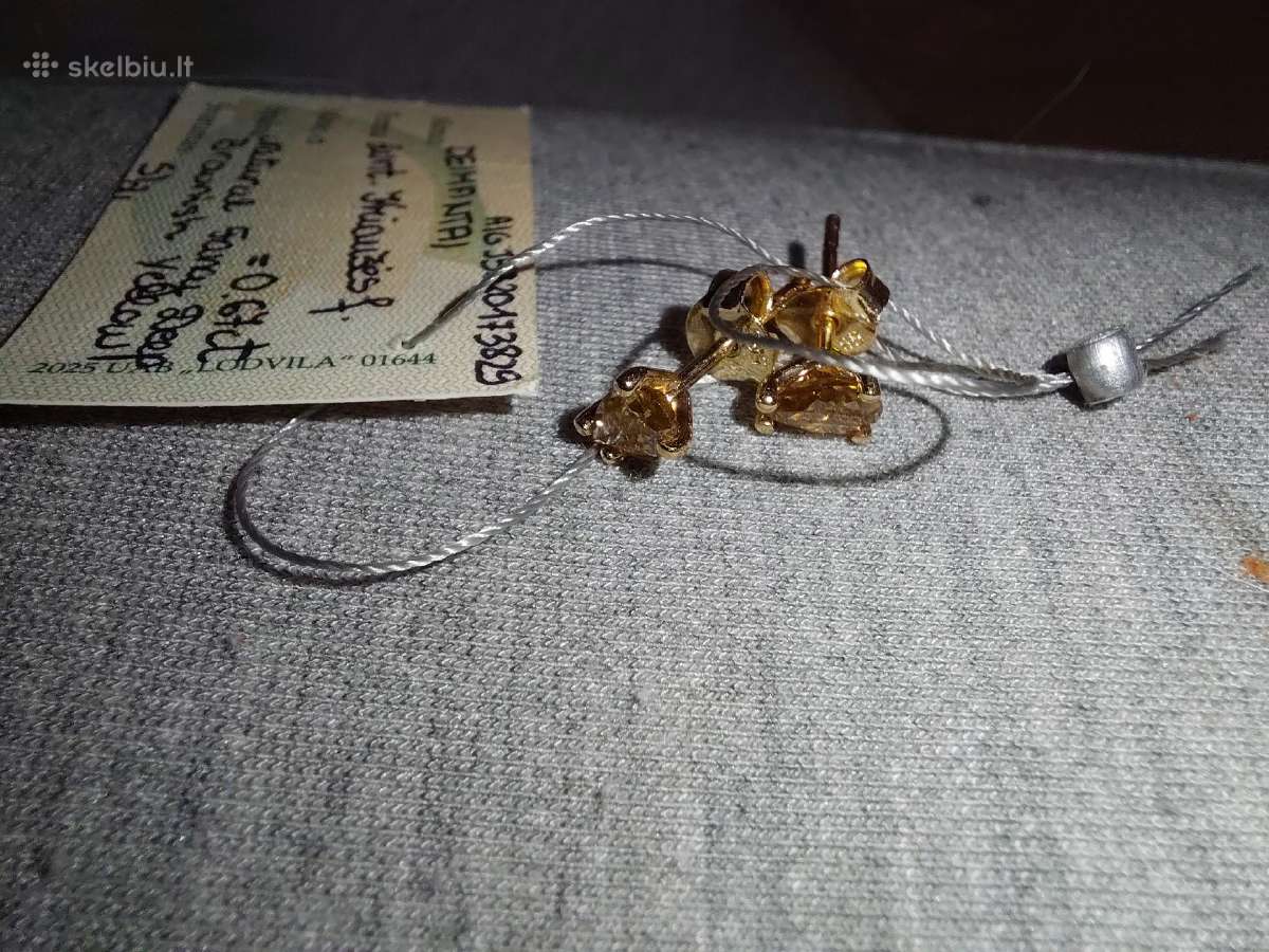 Aukso auskarai su briliantais (0,67ct) - nuotraukos Nr. 15