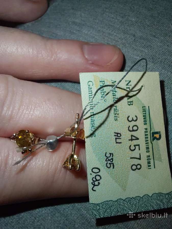 Aukso auskarai su briliantais (0,67ct) - nuotraukos Nr. 16
