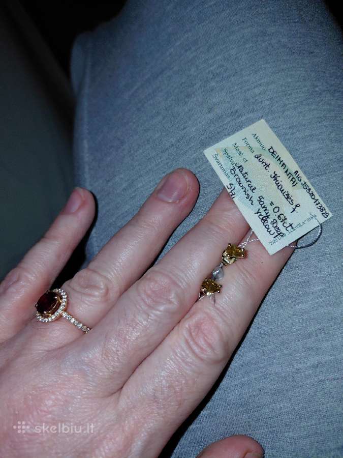 Aukso auskarai su briliantais (0,67ct) - nuotraukos Nr. 17