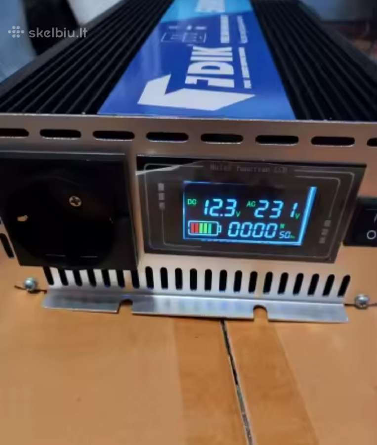 Įtampos keitiklis – inverteris 12v-220v 5000w - nuotraukos Nr. 3