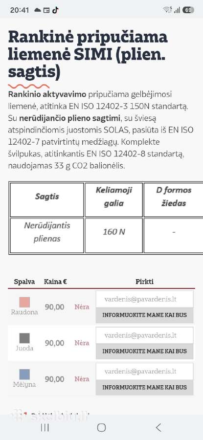 Gelbėjimosi liemenė - nuotraukos Nr. 5