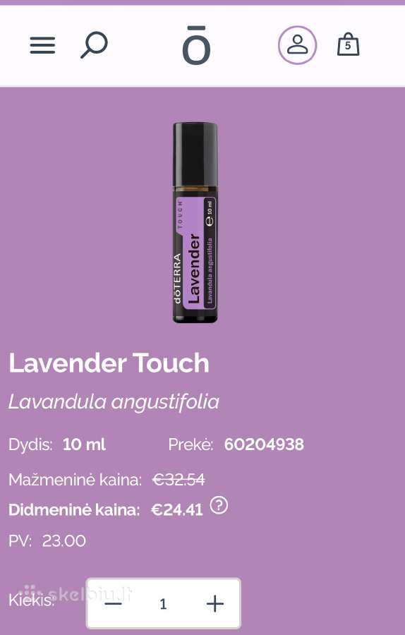 Naujas Doterra Lavender Tuoch eterinis aliejus - nuotraukos Nr. 3