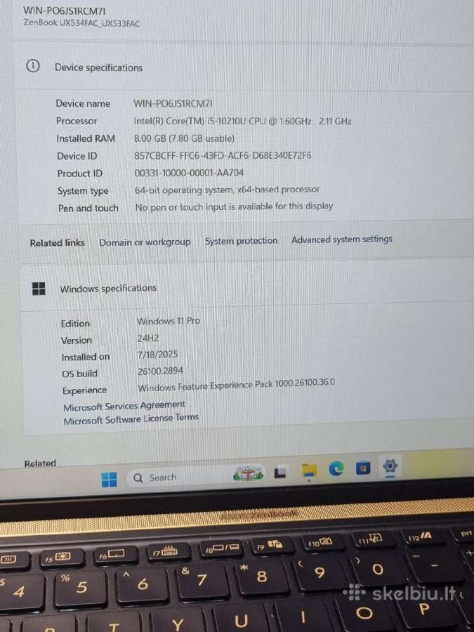 Asus Zenbook Ux533 - nuotraukos Nr. 10