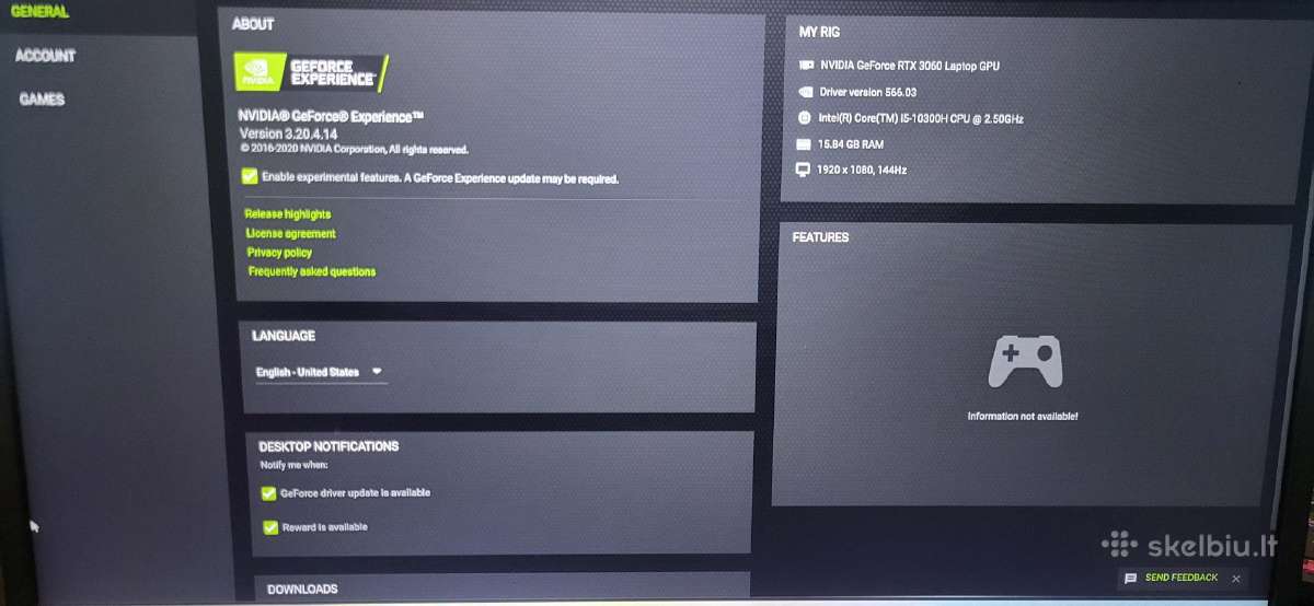 Acer nitro 5 - nuotraukos Nr. 3