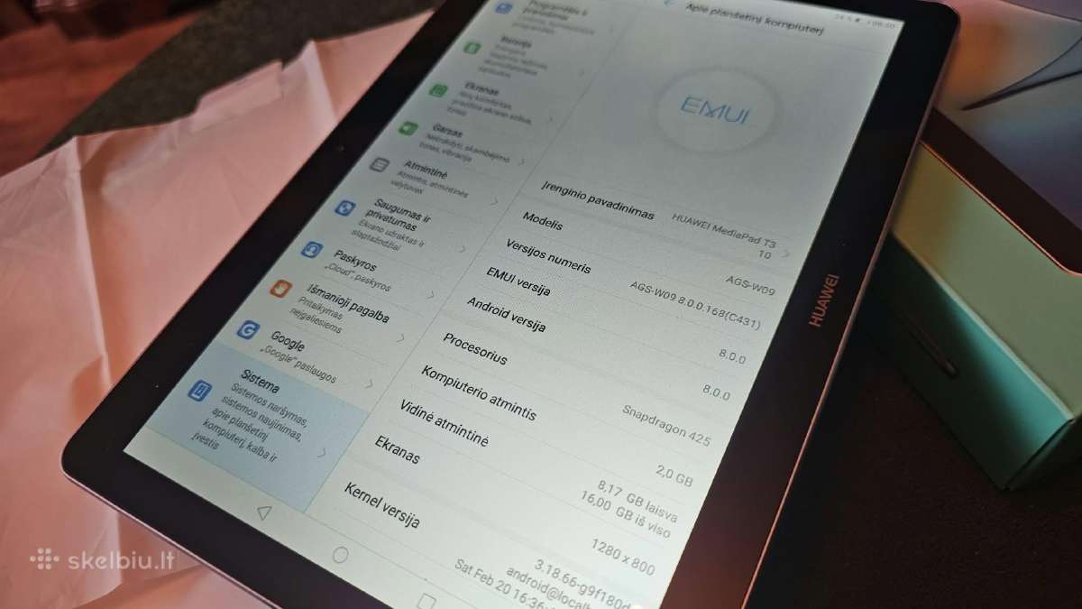Huawei Tab T3 10 komplektas dezuteje - nuotraukos Nr. 5
