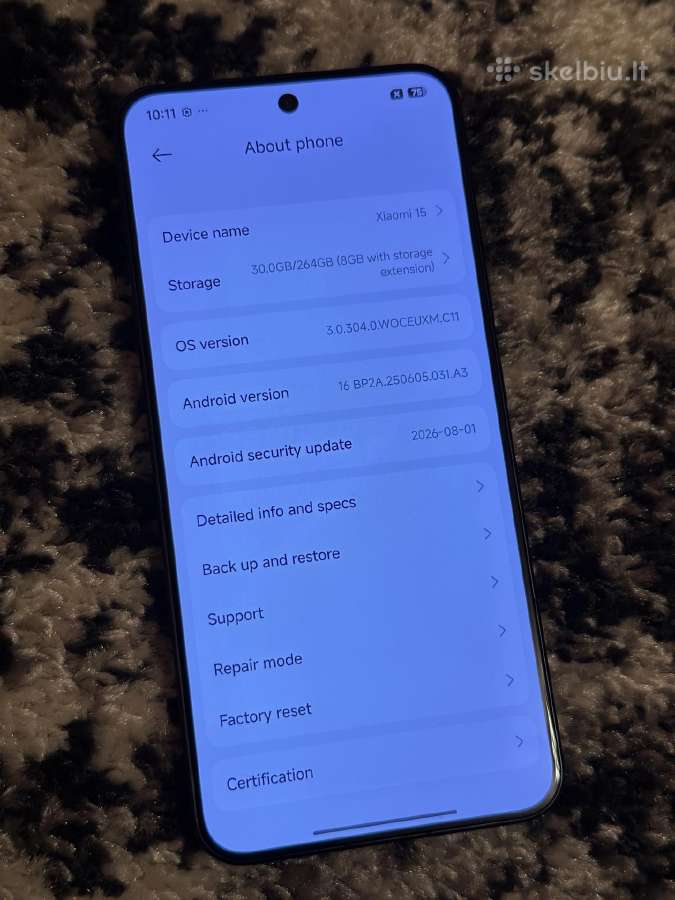 Xiaomi 15 Black 256gb - nuotraukos Nr. 5