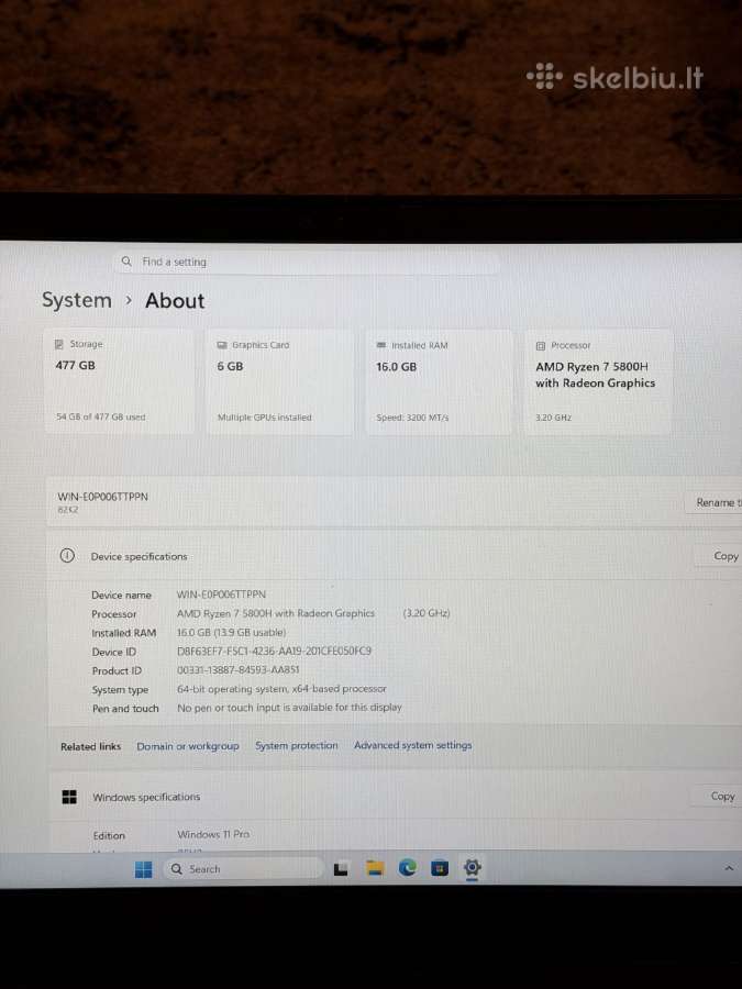 Lenovo Ideapad Gaming 3 - nuotraukos Nr. 4