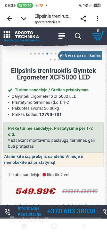 Elipsinis treniruoklis - nuotraukos Nr. 2