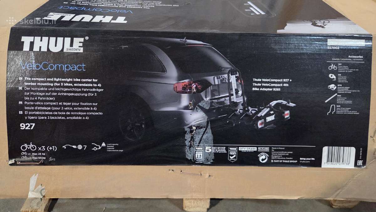 Dviračių laikiklis Thule Velocompact 3 dviračiams - nuotraukos Nr. 4