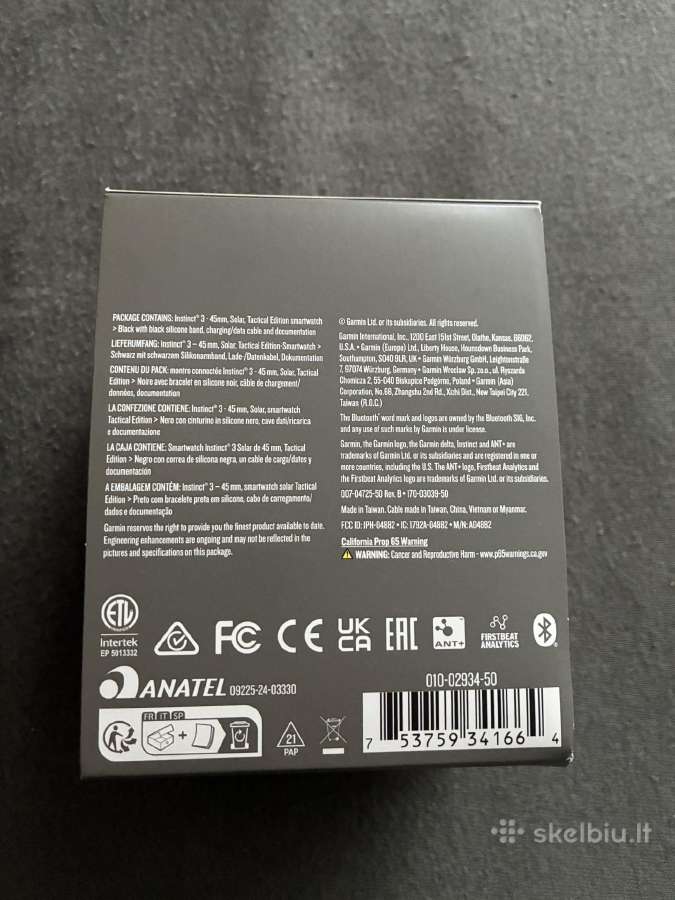 Garmin Instinct 3 Solar Tactical 45mm Naujas - nuotraukos Nr. 2