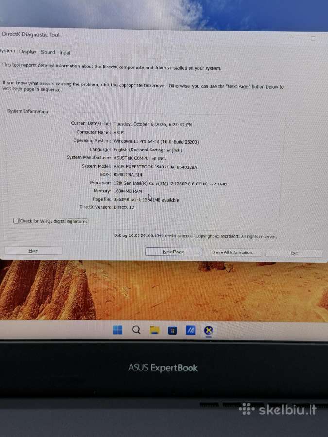 Asus Expertbook B5 14 col - nuotraukos Nr. 6