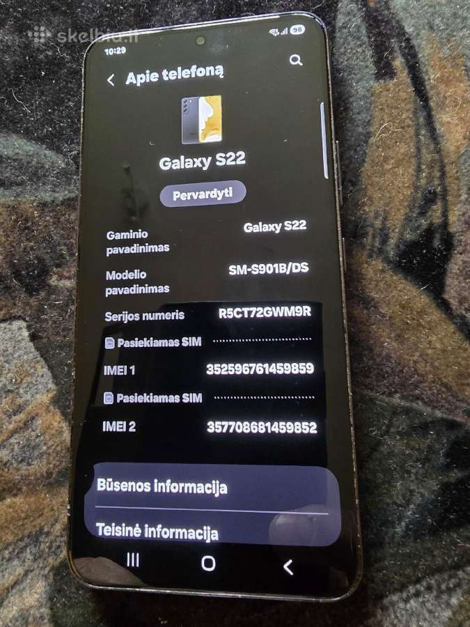 Samsung Galaxy S22 - nuotraukos Nr. 3