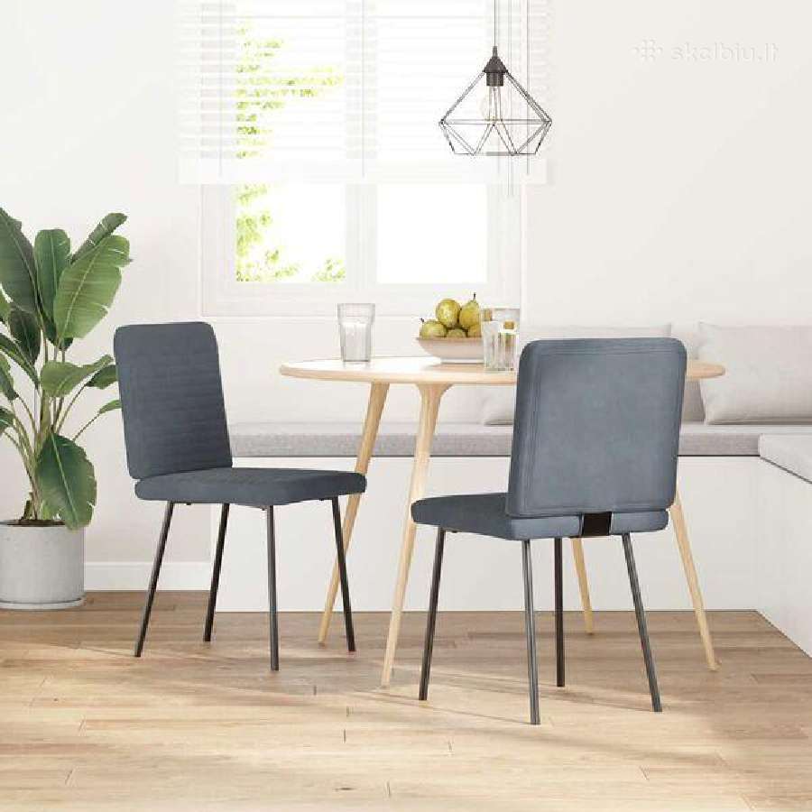 Valgomojo kėdės, 2vnt., aksomas vidaxl(4101139) - nuotraukos Nr. 3
