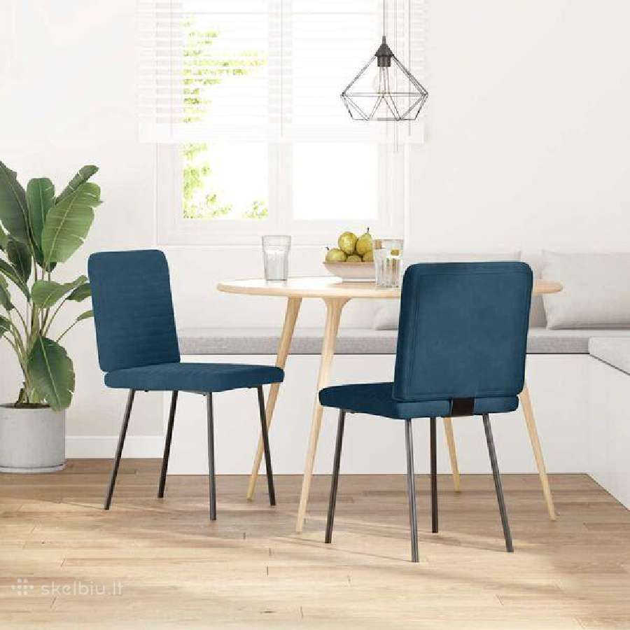 Valgomojo kėdės, 2vnt., aksomas vidaxl(4101139) - nuotraukos Nr. 4