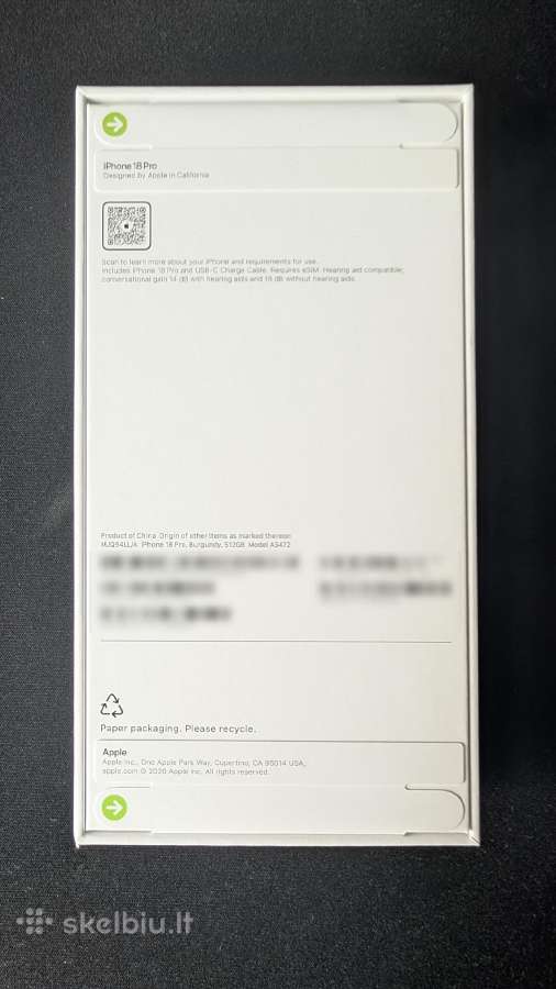 iPhone 18 Pro 512gb Burgundy - nuotraukos Nr. 2
