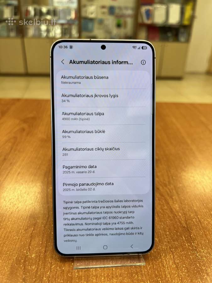 Samsung Galaxy S936 S25 Plus 512gb (Naudotas) - nuotraukos Nr. 3