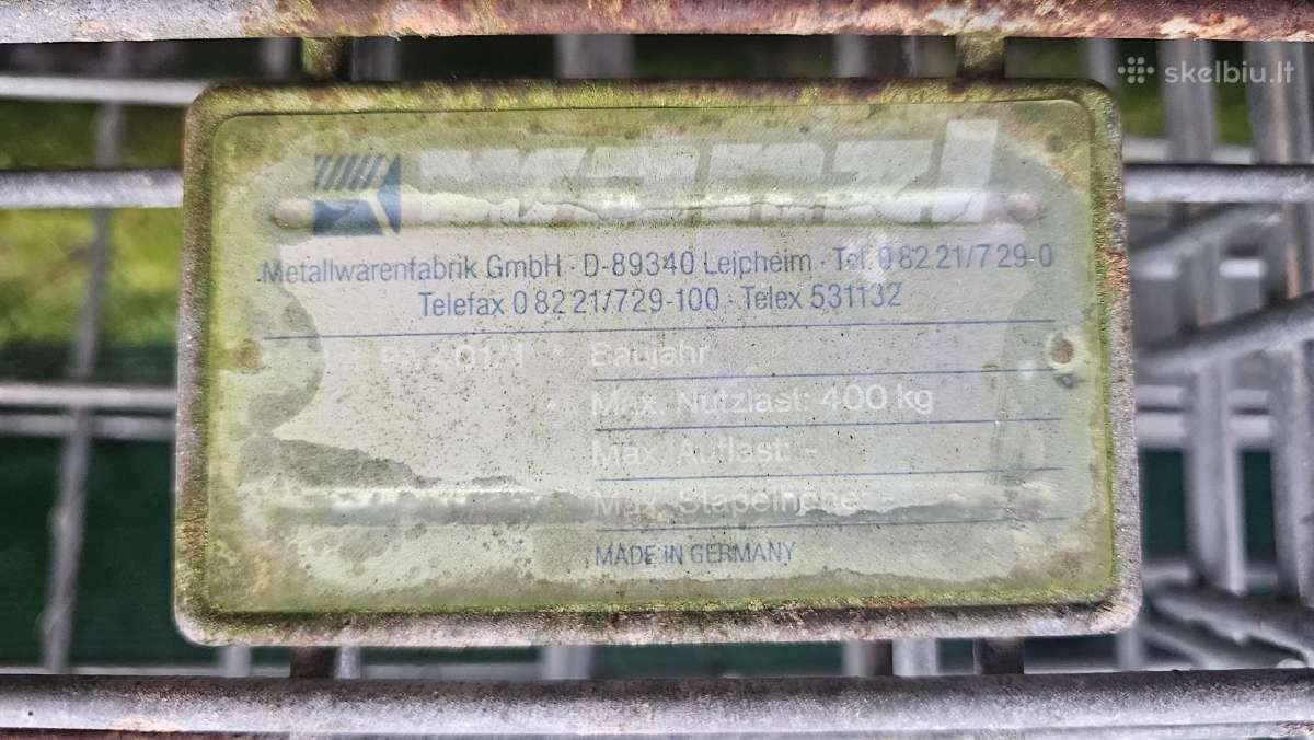 Metalinės dėžės-paletinis metalinis konteineris - nuotraukos Nr. 4