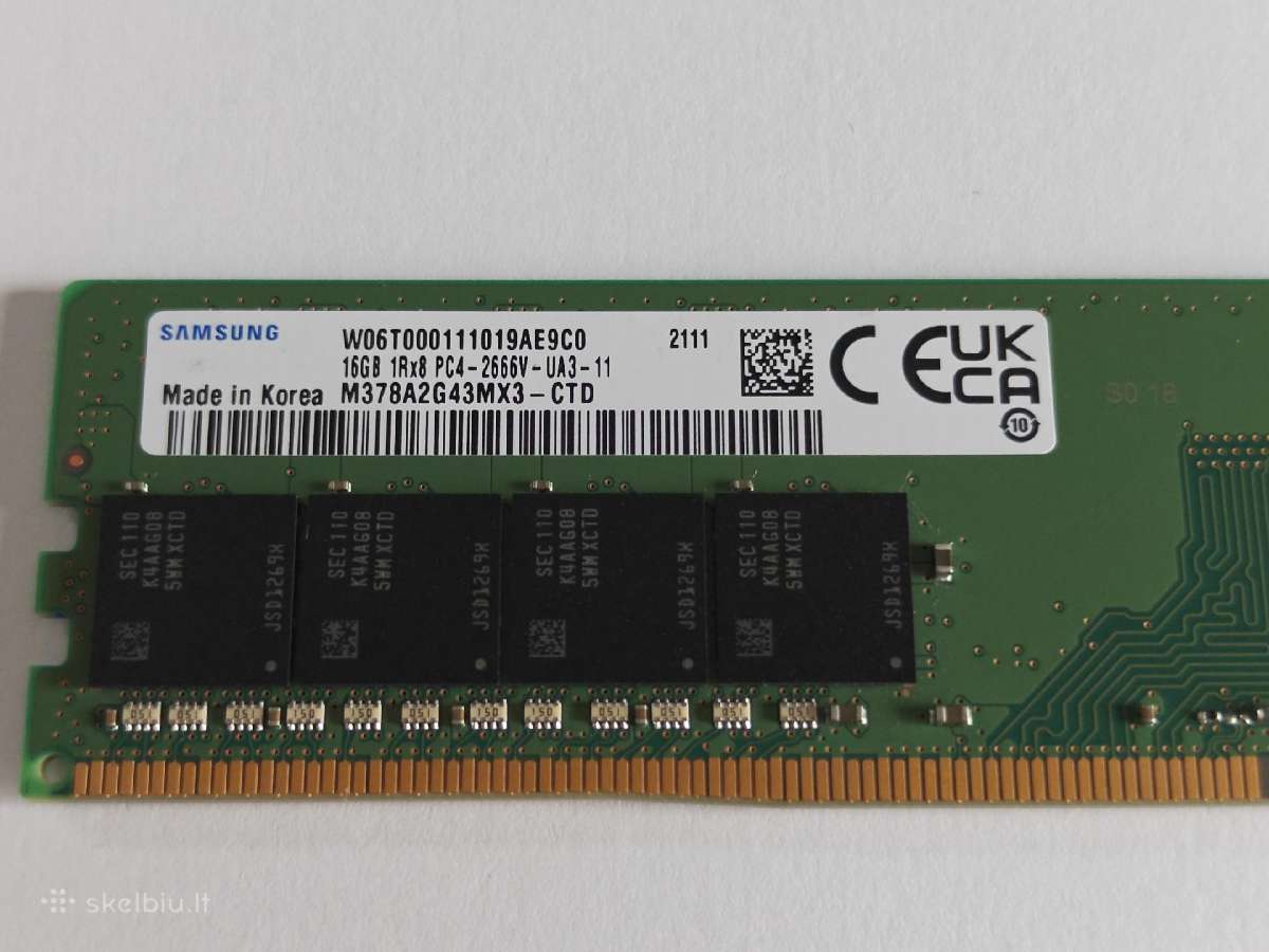 Samsung Ddr4 32gb(2x16gb) 2666mhz - nuotraukos Nr. 2